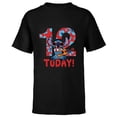 thumbnail image 1 of Disney Lilo & Stitch Tropical Birthday 12 Years Old Today - Short Sleeve T-Shirt for Kids - Customized-Black, 1 of 5