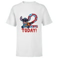 thumbnail image 1 of Disney Lilo & Stitch Tropical Birthday 2 Years Old Today - Short Sleeve T-Shirt for Kids - Customized-White, 1 of 5