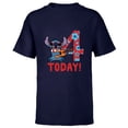 thumbnail image 1 of Disney Lilo & Stitch Tropical Birthday 4 Years Old Today. - Short Sleeve T-Shirt for Kids - Customized-Navy, 1 of 5