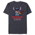 thumbnail image 1 of Disney Lilo & Stitch Tropical Birthday Crew Party Matching - Short Sleeve Blended T-Shirt for Adults - Customized-Navy Heather, 1 of 5