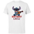 thumbnail image 1 of Disney Lilo & Stitch Tropical Birthday Crew Party Matching - Short Sleeve Cotton T-Shirt for Adults - Customized-White, 1 of 5