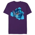 thumbnail image 1 of Disney Lilo & Stitch Tropical Breakout - Short Sleeve Blended T-Shirt for Adults - Customized-Purple, 1 of 5