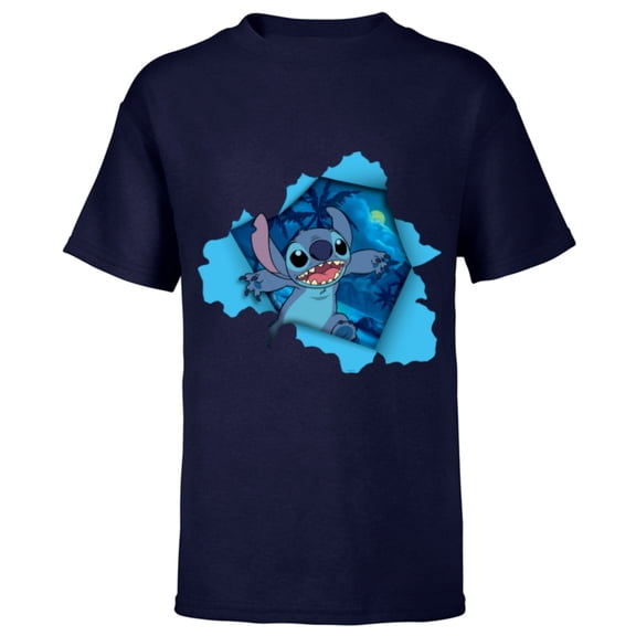 Disney Lilo & Stitch Tropical Breakout - Short Sleeve T-Shirt for Kids - Customized-Navy