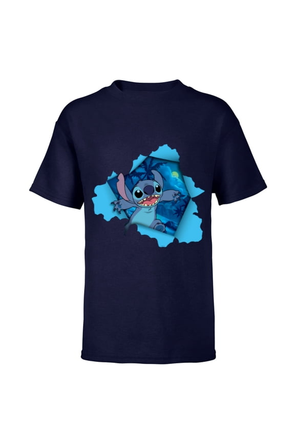 Lilo & Stitch Tropical Breakout - Short Sleeve T-Shirt for Kids - Customized-Navy