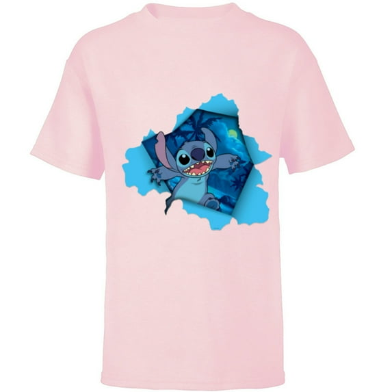 Disney Lilo & Stitch Tropical Breakout - Short Sleeve T-Shirt for Kids - Customized-Soft Pink