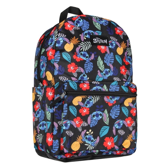 Disney Lilo & Stitch Tropical Leaves Pineapple 17" Travel Laptop Backpack