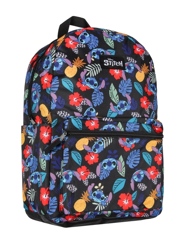 Disney Lilo & Stitch Tropical Leaves Pineapple 17" Travel Laptop Backpack