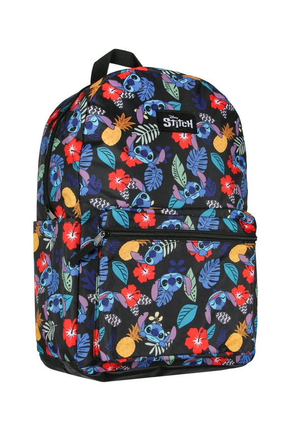Disney Lilo & Stitch Tropical Leaves Pineapple 17" Travel Laptop Backpack