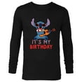thumbnail image 1 of Disney Lilo & Stitch Tropical Party It’s My Birthday - Long Sleeve T-Shirt for Men - Customized-Black, 1 of 5
