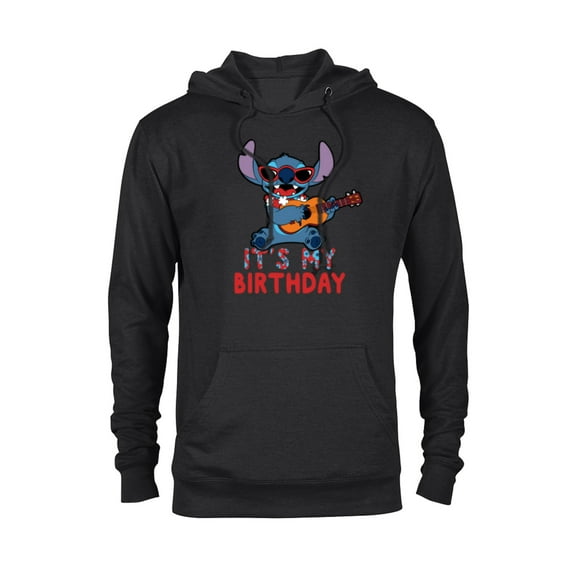 Disney Lilo & Stitch Tropical Party It’s My Birthday - Pullover Hoodie for Adults - Customized-Black