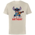 thumbnail image 1 of Disney Lilo & Stitch Tropical Party It’s My Birthday - Short Sleeve Cotton T-Shirt for Adults - Customized-Natural, 1 of 5
