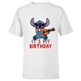 thumbnail image 1 of Disney Lilo & Stitch Tropical Party It’s My Birthday - Short Sleeve T-Shirt for Kids - Customized-White, 1 of 5