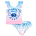 thumbnail image 1 of Disney Lilo & Stitch UPF 50+ Bathing Suit Tankini and Bikini Bottom Swimsuit Set (Girls), Sizes 3T-7, 1 of 7