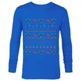thumbnail image 1 of Disney Lilo & Stitch Ugly Christmas Sweater - Long Sleeve T-Shirt for Men - Customized-Navy, 1 of 5
