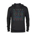thumbnail image 1 of Disney Lilo & Stitch Ugly Christmas Sweater - Pullover Hoodie for Adults - Customized-Black, 1 of 5