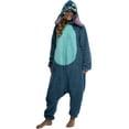 thumbnail image 1 of Disney Lilo & Stitch Adult Stitch Kigurumi Cosplay Costume Sherpa Union Suit Pajama Outfit, 1 of 8
