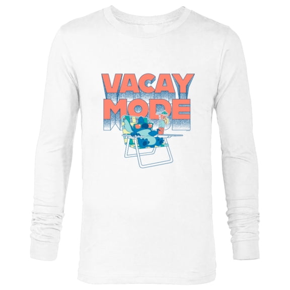 Disney Lilo & Stitch Vacay Mode - Long Sleeve T-Shirt for Men - Customized-White
