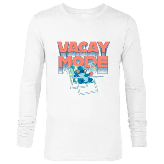 Disney Lilo & Stitch Vacay Mode - Long Sleeve T-Shirt for Men - Customized-White