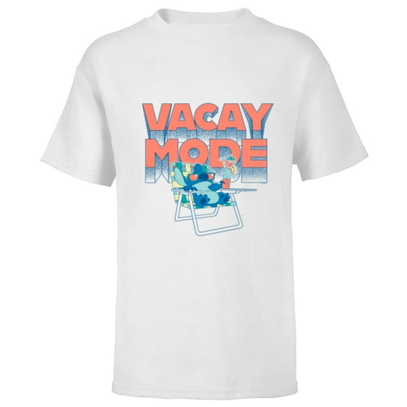 Disney Lilo & Stitch Vacay Mode - Short Sleeve T-Shirt for Kids - Customized-White