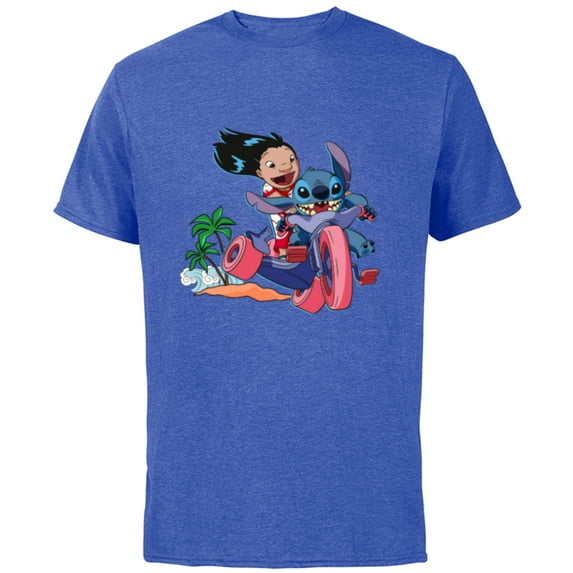 Disney Lilo & Stitch Wild Ride - Short Sleeve Cotton T-Shirt for Adults - Customized-Royal Heather