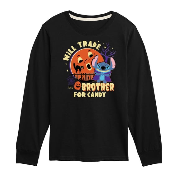 Disney - Lilo & Stitch - Will Trade Brother For Candy - Toddler & Youth Long Sleeve Graphic T-Shirt