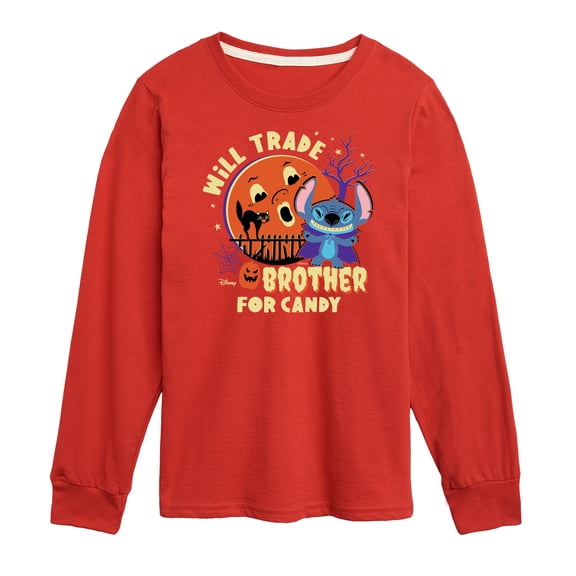 Disney - Lilo & Stitch - Will Trade Brother For Candy - Toddler & Youth Long Sleeve Graphic T-Shirt