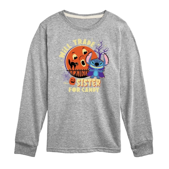 Disney - Lilo & Stitch - Will Trade Sister For Candy - Toddler & Youth Long Sleeve Graphic T-Shirt