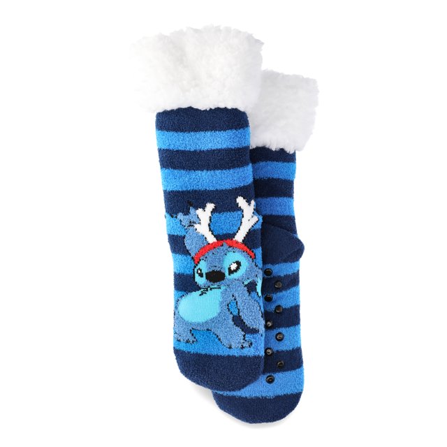 Disney Lilo & Stitch Women's Holiday Slipper Socks, 1Pack, Size 410