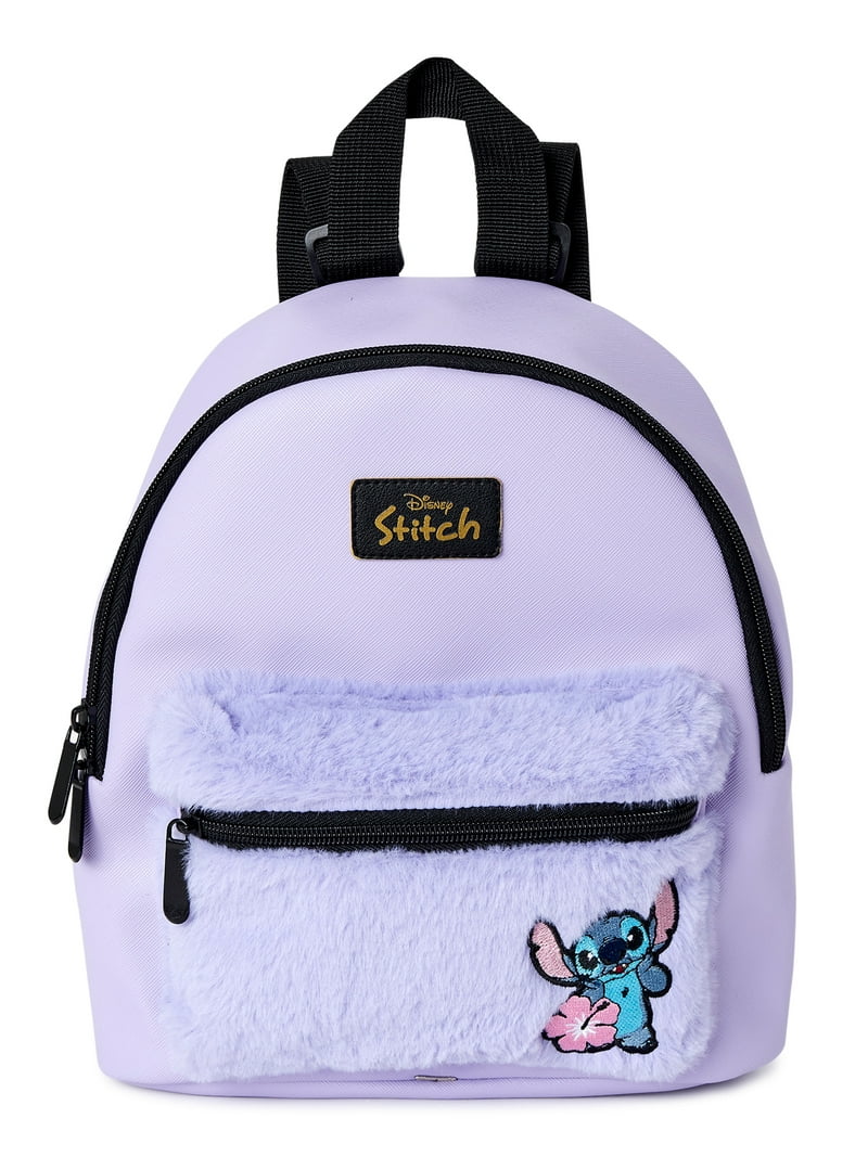 Bioworld Set Zaino Lilo & Stitch 5 Pezzi Per Bambini - Zaino 40cm, Borsa Termica, Portachiavi E Accessori (Viola)