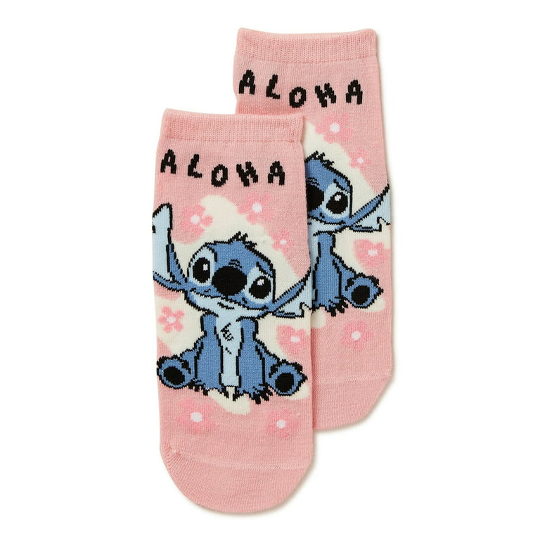 Disney Lilo & Stitch Women's No Show Socks, Size 4-10