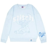 DISNEY Lilo & Stitch Women's Pullover Crewneck Sweatshirt Stitch Graphic Print Pull On Sweatshirts for Women (Size XXS-XXL)