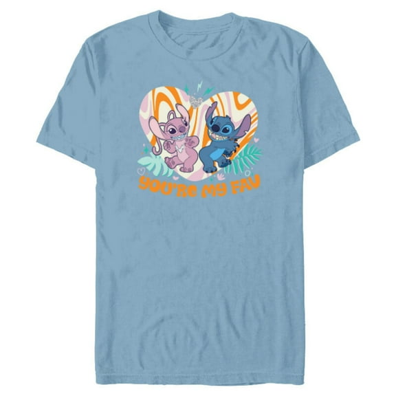 Disney Lilo & Stitch You’re My Fave - Short Sleeve Blended T-Shirt for Adults - Customized-Ocean Blue