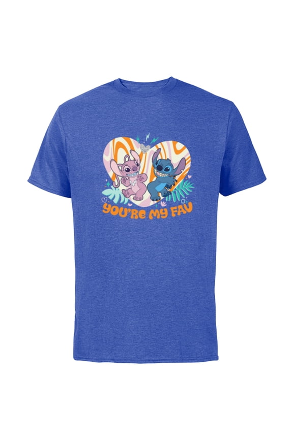 Lilo & Stitch You’re My Fave - Short Sleeve Cotton T-Shirt for Adults - Customized-Royal Heather