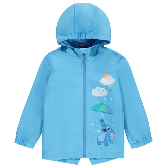 Disney Lilo & Stitch Zip Up Waterproof Rain Jacket Little Kid to Big Kid
