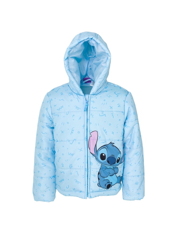 Lilo & Stitch Zip Up Winter Coat Puffer Jacket Little Kid to Big Kid