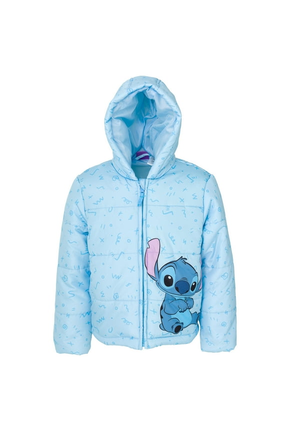 Lilo & Stitch Zip Up Winter Coat Puffer Jacket Little Kid to Big Kid