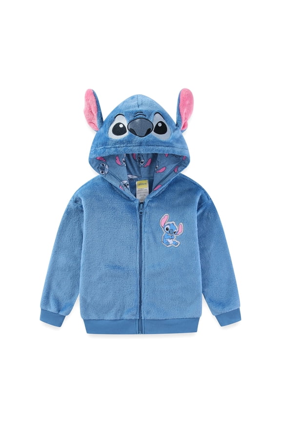 Lilo & Stitch Zip Up Wubby Fleece Hoodie with Ears (Girls), Sizes 4-14