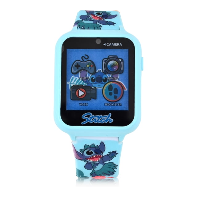 Disney Lilo & Stitch iTime Unisex Touchscreen Children's Smart Watch with Silicone Strap and Blue Case 42MM