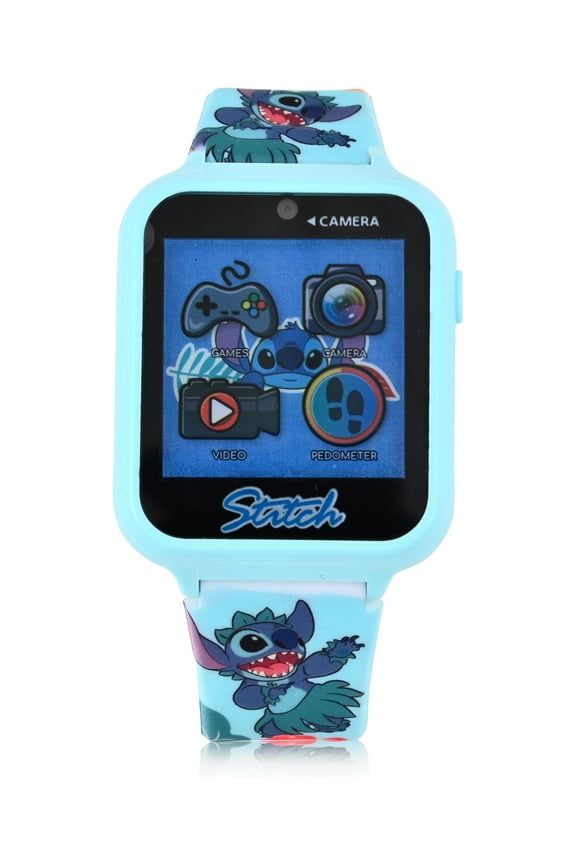 Lilo & Stitch iTime Unisex Touchscreen Children's Smart Watch with Silicone Strap and Blue Case 42MM