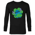 thumbnail image 1 of Disney Lilo & Stitch in Shamrock Happy St Patrick’s Day - Long Sleeve T-Shirt for Men - Customized-Black, 1 of 5