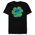 thumbnail image 1 of Disney Lilo & Stitch in Shamrock Happy St Patrick’s Day - Short Sleeve Blended T-Shirt for Adults - Customized-Black, 1 of 5