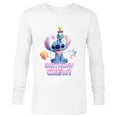 thumbnail image 1 of Disney Lilo & Stitch with Scrump Big Shiny Birthday Crew - Long Sleeve T-Shirt for Men - Customized-White, 1 of 5