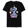 thumbnail image 1 of Disney Lilo & Stitch with Scrump Big Shiny Birthday Crew - Short Sleeve Blended T-Shirt for Adults - Customized-Black, 1 of 5