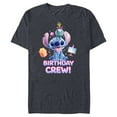 thumbnail image 1 of Disney Lilo & Stitch with Scrump Big Shiny Birthday Crew - Short Sleeve Blended T-Shirt for Adults - Customized-Navy Heather, 1 of 5