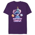 thumbnail image 1 of Disney Lilo & Stitch with Scrump Big Shiny Birthday Crew - Short Sleeve Blended T-Shirt for Adults - Customized-Purple, 1 of 5