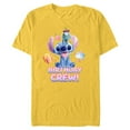 thumbnail image 1 of Disney Lilo & Stitch with Scrump Big Shiny Birthday Crew - Short Sleeve Blended T-Shirt for Adults - Customized-Yellow, 1 of 5
