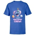 thumbnail image 1 of Disney Lilo & Stitch with Scrump Big Shiny Birthday Crew - Short Sleeve T-Shirt for Kids - Customized-Royal, 1 of 5