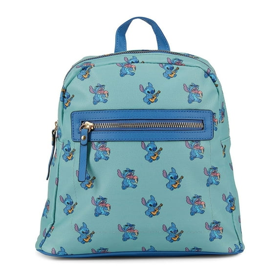 Disney Lilo and Stitch 10 Inch Allover Faux Leather Unisex Mini Backpack