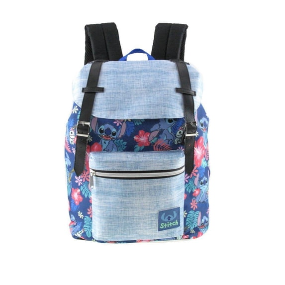 Disney Lilo and Stitch Allover Print Pattern Vintage Style 16" School Backpack