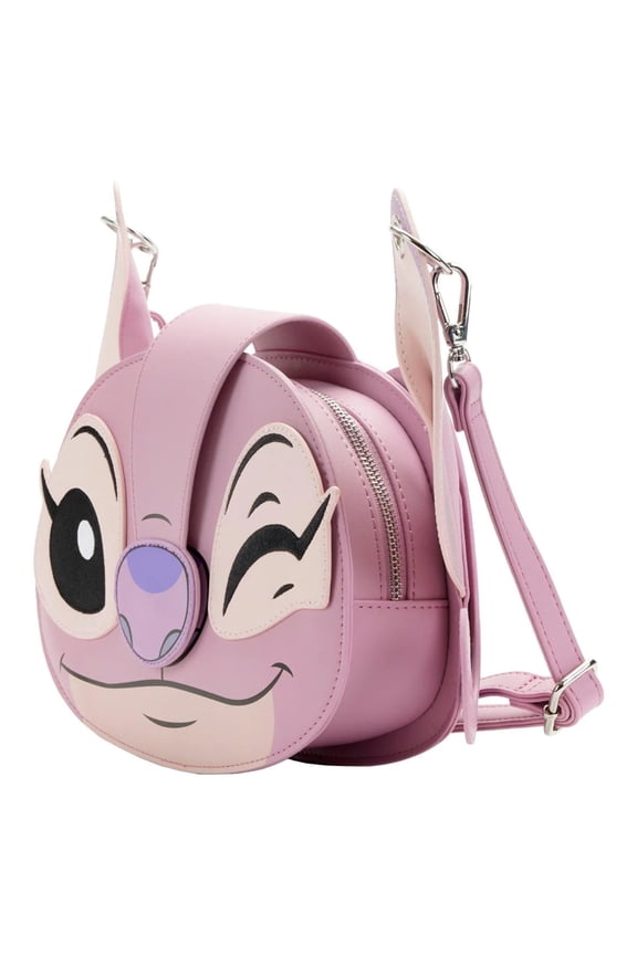 Licensed Disney Lilo & Stitch Angel Face Crossbody Bag Purse